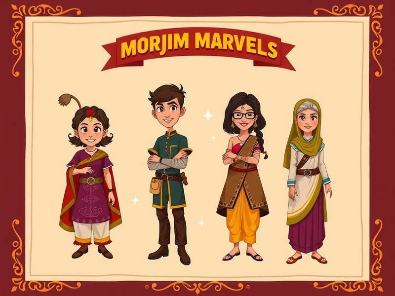 Morjim Marvels Character Creation Screen with traditional Indian outfits